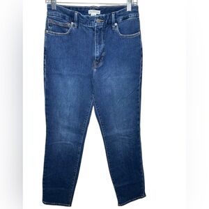 Good American Good Legs Straight Jeans‎ No Distressing Dark Wash Size 6/28